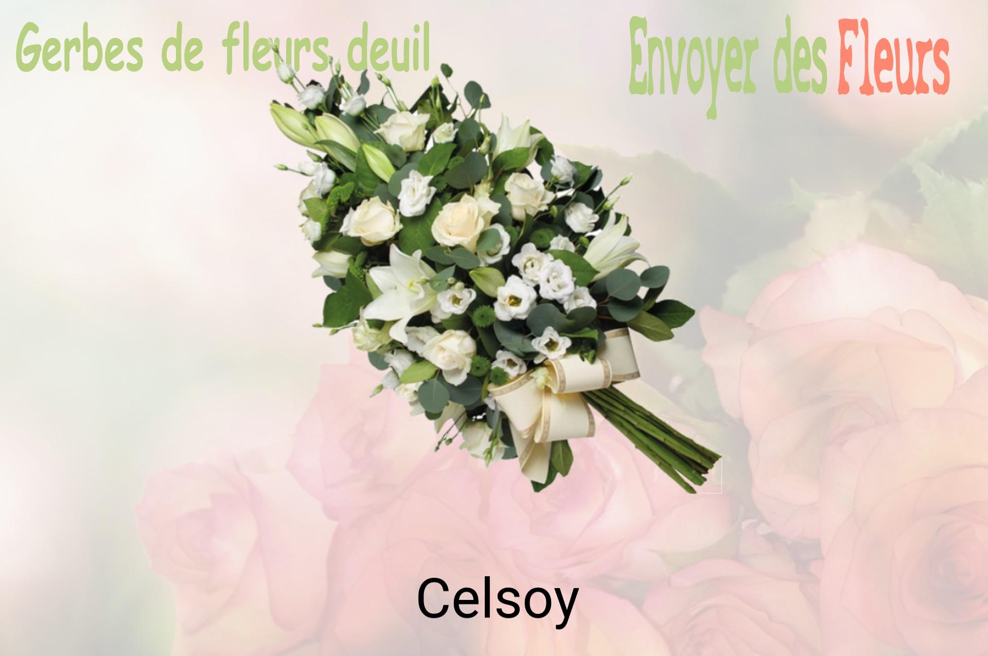 Gerbe de fleurs de deuil livrée à Celsoy